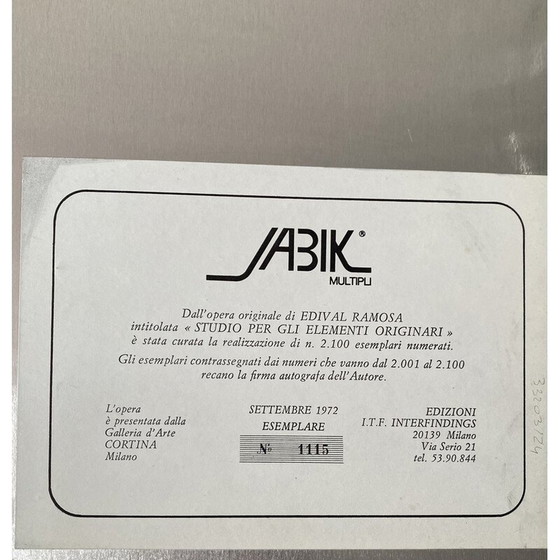 Image 1 of Sérigraphie vintage d'Edvival Ramosa, 1972