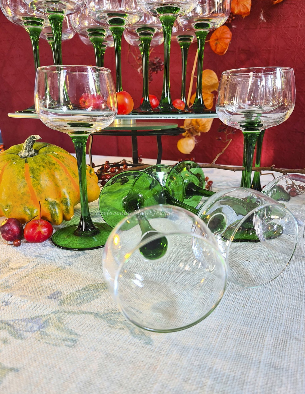 Lot de 4 verres à liqueur vert émeraude modèle Suède de la marque Lot de 4 verres à liqueur vert émeraude modèle Suède de la marque