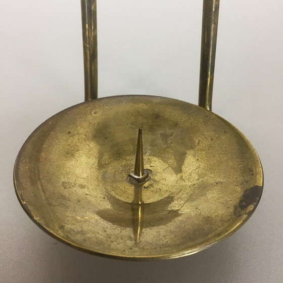 Image 1 of Chandelier mural vintage en laiton, 1960