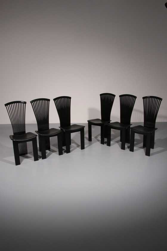 Image 1 of Chaises de salle à manger postmodernes de Pietro Costantini, Italie, années 1980,