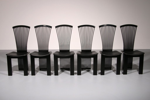 Chaises de salle à manger postmodernes de Pietro Costantini, Italie, années 1980,