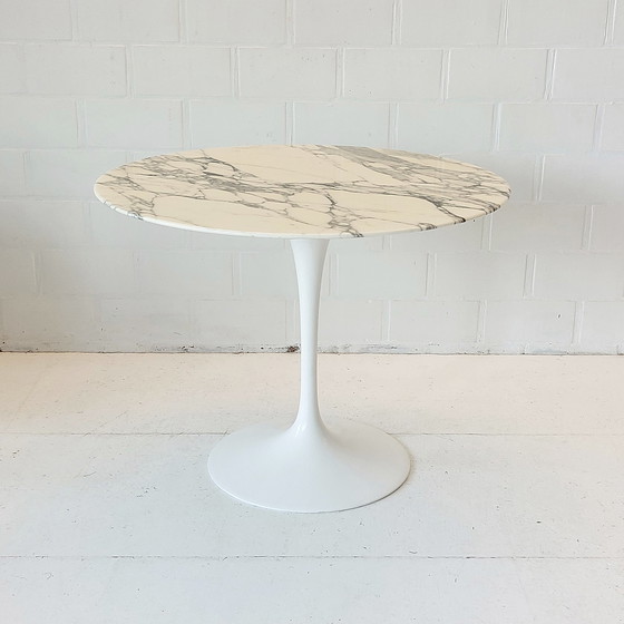 Image 1 of Knoll International Eero Saarinen Tulip Table Desk 90Cm Marble Arabescato