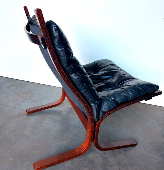 Image 1 of Original Westnofa Siesta Chair By Ingmar Relling | Black Leather