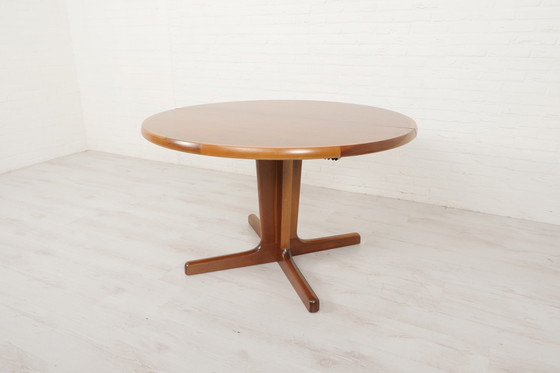 Image 1 of Table à manger ronde extensible vintage | Noyer | 119 à 319 cm