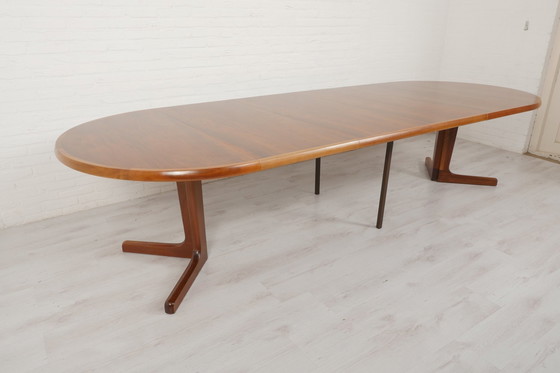 Image 1 of Table à manger ronde extensible vintage | Noyer | 119 à 319 cm
