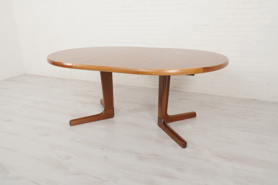 Image 1 of Table à manger ronde extensible vintage | Noyer | 119 à 319 cm
