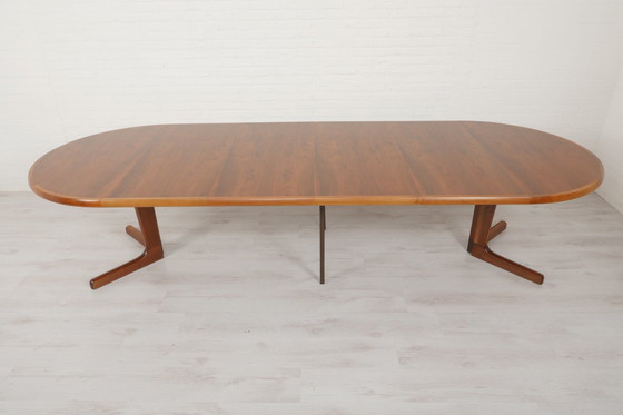 Image 1 of Table à manger ronde extensible vintage | Noyer | 119 à 319 cm