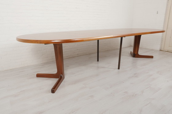 Image 1 of Table à manger ronde extensible vintage | Noyer | 119 à 319 cm