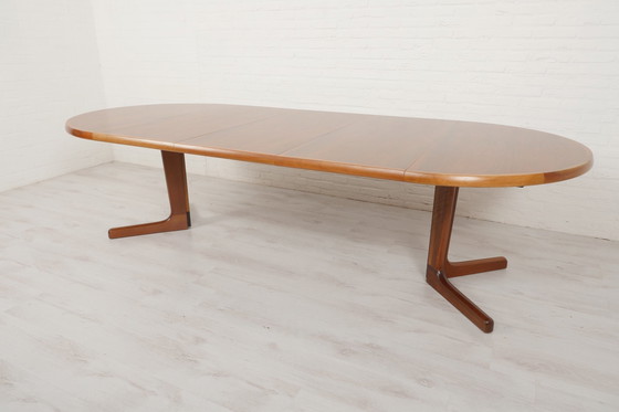 Image 1 of Table à manger ronde extensible vintage | Noyer | 119 à 319 cm