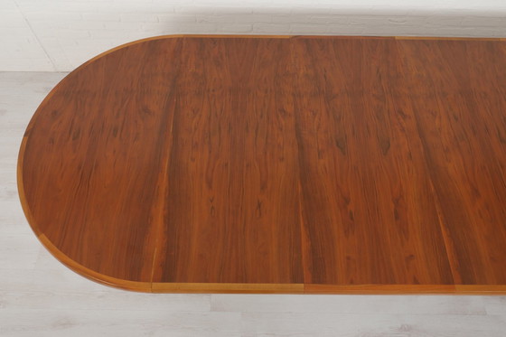 Image 1 of Table à manger ronde extensible vintage | Noyer | 119 à 319 cm