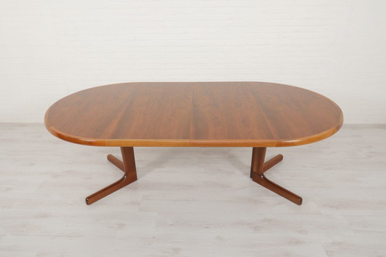 Image 1 of Table à manger ronde extensible vintage | Noyer | 119 à 319 cm