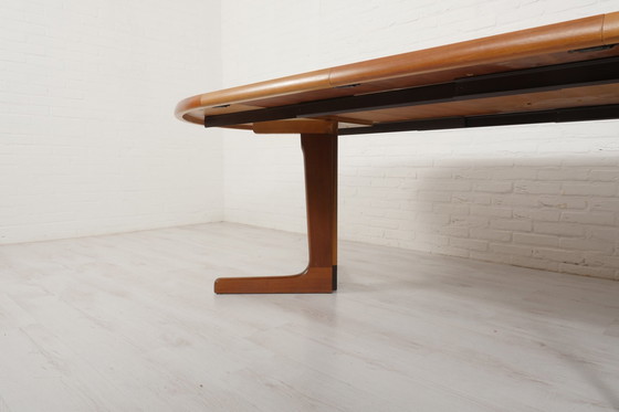 Image 1 of Table à manger ronde extensible vintage | Noyer | 119 à 319 cm