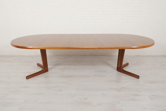 Image 1 of Table à manger ronde extensible vintage | Noyer | 119 à 319 cm