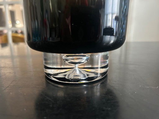 Bougeoir En Verre Bullé 1970