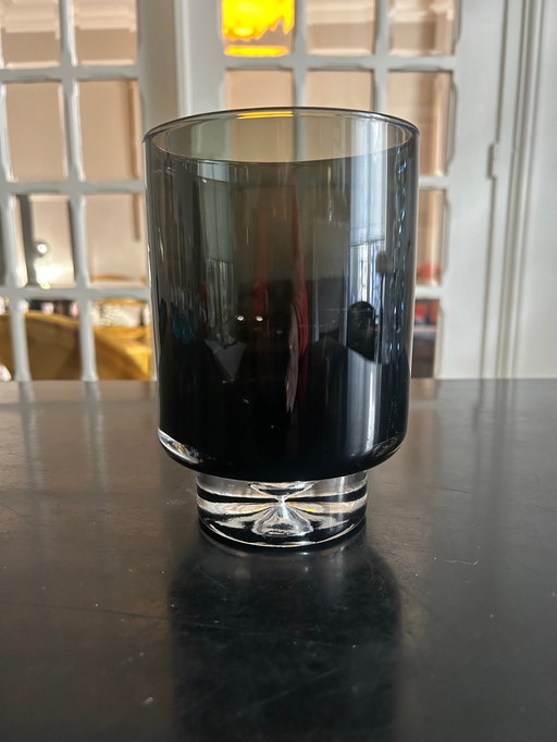 Bougeoir En Verre Bullé 1970