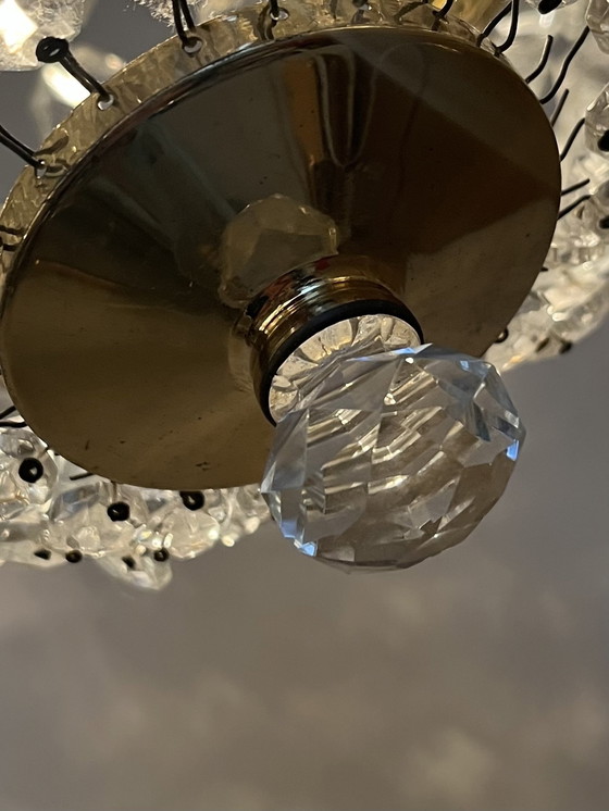 Image 1 of Lustre de poche en cristal Vintage Lampe pendante Lustre