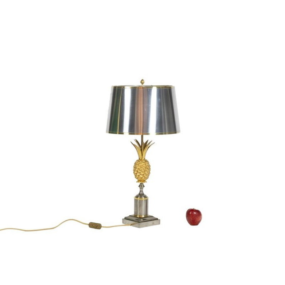 Image 1 of Lampe vintage en bronze doré et tôle pour Maison Charles, France 1970