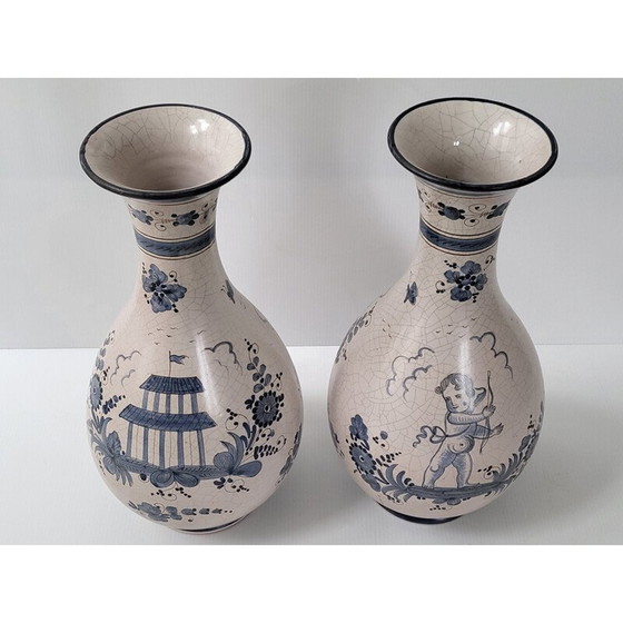 Image 1 of Paire de vases vintage de Maioliche Deruta, 1950