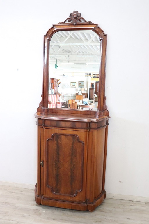 Armoire en bois avec miroir, début du 20e siècle