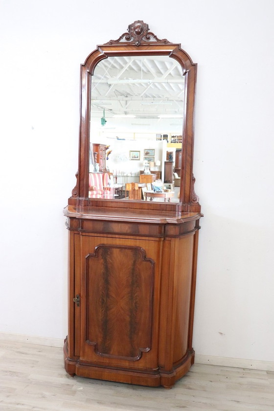 Image 1 of Armoire en bois avec miroir, début du 20e siècle