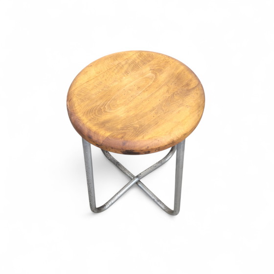 Image 1 of Tabouret en acier tubulaire par Karel Ort pour Gottwald, 1930S