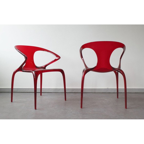 Image 1 of Paire de chaises vintage Ava en polyamide par Song Wen Zhong pour Roche Bobois