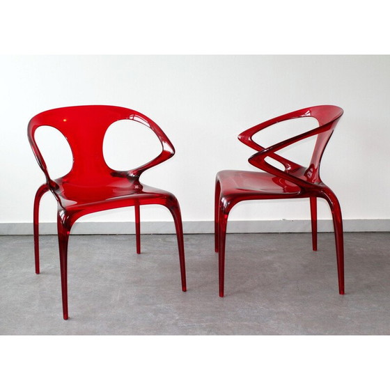 Image 1 of Paire de chaises vintage Ava en polyamide par Song Wen Zhong pour Roche Bobois