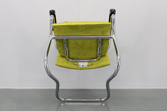 Image 1 of Fauteuil ou chaise de bureau tubulaire allemand des années 1970, restauré