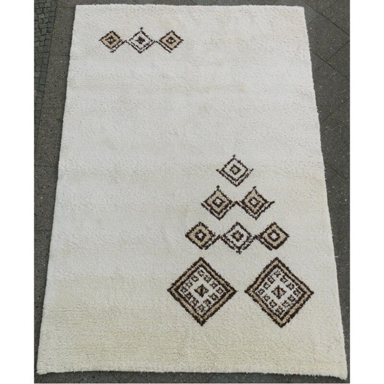 Image 1 of Tapis vintage en laine nouée à la main Beni Ourain, Maroc