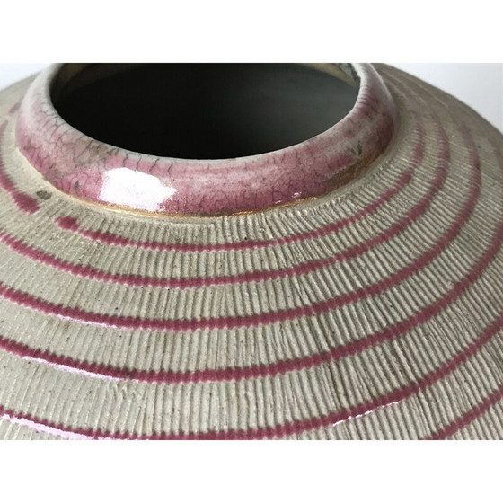 Image 1 of Vase vintage en terre cuite émaillée