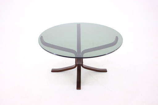 1960 Sigurd Ressell For Vatne Møbler Falcon Glass Top Coffee Table