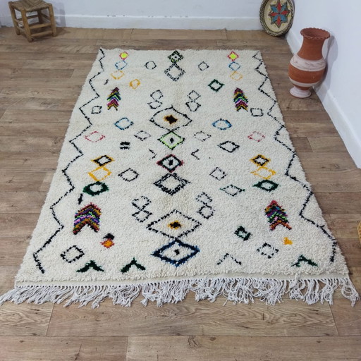 Tapis de laine Beni Ouarain fait main - Authentiques tapis berbères du Maroc