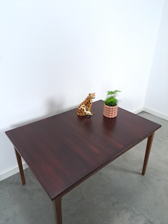 Image 1 of Table de salle à manger extensible en placage de bois de rose