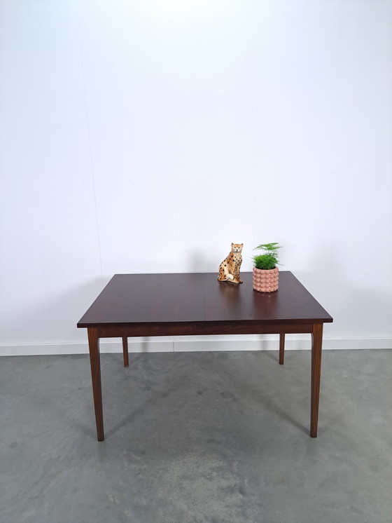 Image 1 of Table de salle à manger extensible en placage de bois de rose