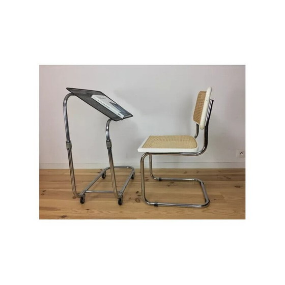Image 1 of Chariot de service modulaire vintage en tôle perforée et chrome, années 1950