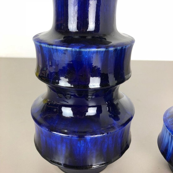 Image 1 of Paire de vases en céramique vintage pour Scheurich série 484, Allemagne 1970