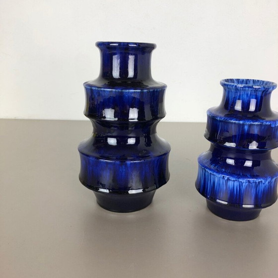 Image 1 of Paire de vases en céramique vintage pour Scheurich série 484, Allemagne 1970