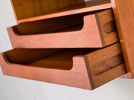 Image 1 of Teak Wall Hanging Bedside Table, 1960S