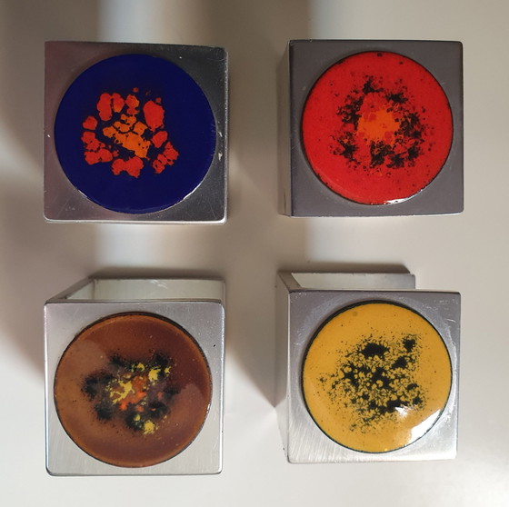 Image 1 of Four Vintage Retro Coat Hooks Or Handles