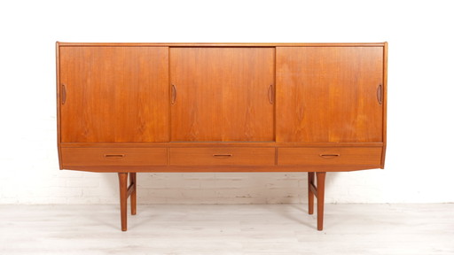 Buffet haut vintage | Teck | meuble de service | 180 cm