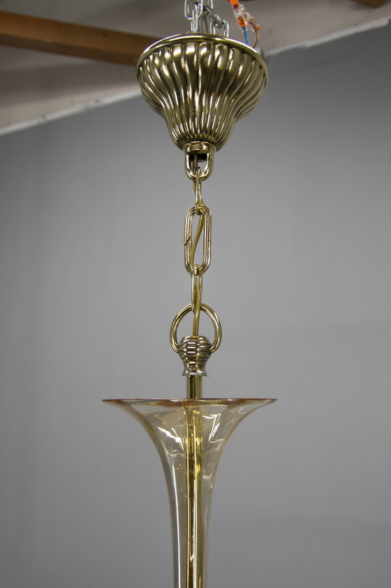 Image 1 of Lustre Art Déco en verre, Kamenicky Senov, 1930S