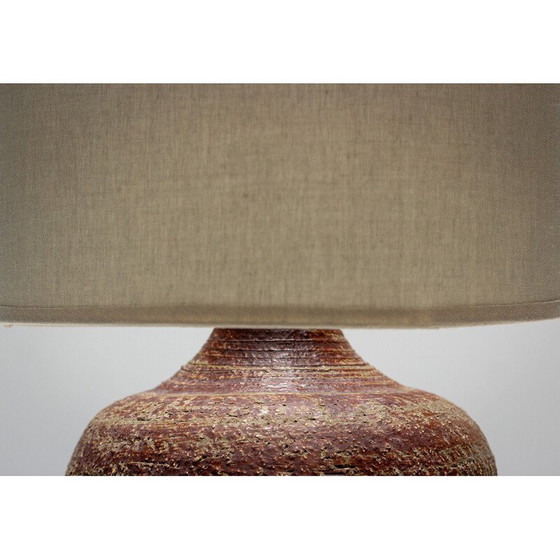 Image 1 of Lampe de table vintage cuite par oxydation par Jacques Pouchain, 1960