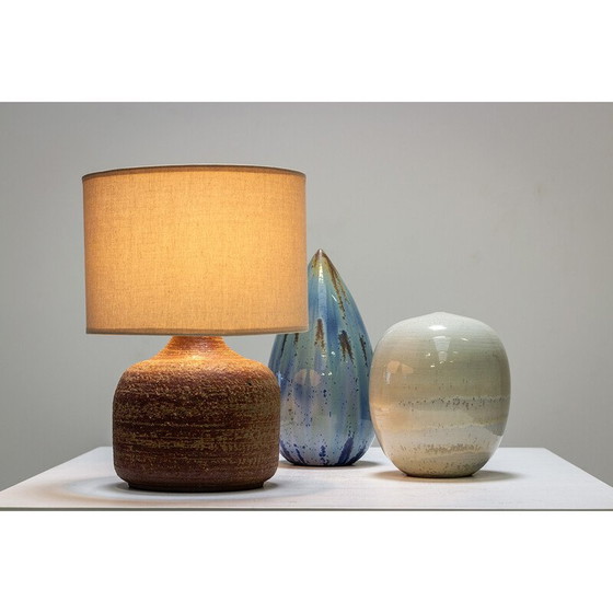 Image 1 of Lampe de table vintage cuite par oxydation par Jacques Pouchain, 1960