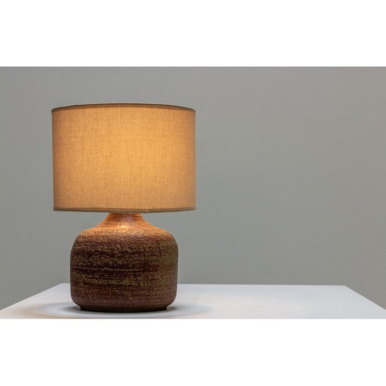 Image 1 of Lampe de table vintage cuite par oxydation par Jacques Pouchain, 1960