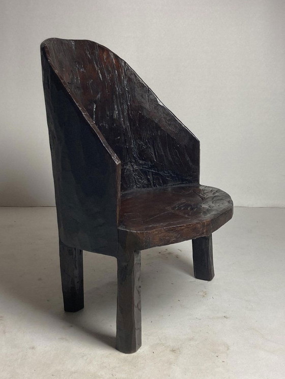 Image 1 of Wabi Sabi Brutalist Indian Naga Tribal Chair, 1890S