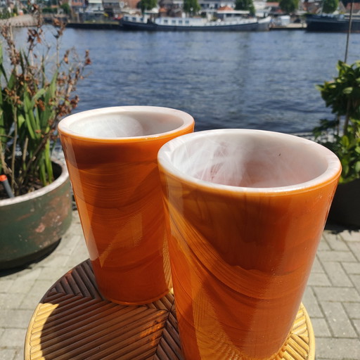 Ensemble de vases à fleurs suédois (verre feuilleté)