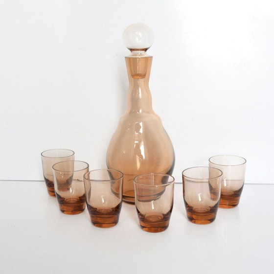 Image 1 of Ensemble de carafe en verre et 6 verres pour Schott Zwiesel, Allemagne, années 1970