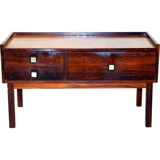 Commode vintage en palissandre et métal, Suède 1960