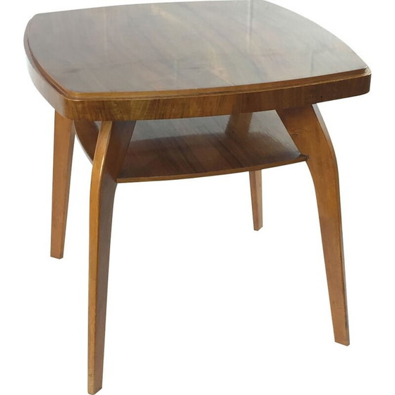 Image 1 of Table d'appoint en bois avec double plateau - Mid Century