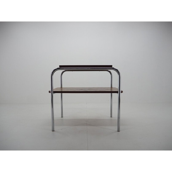 Image 1 of Console vintage en bois et chrome